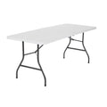 6 ft White Speckle Folding Utility Table K892933