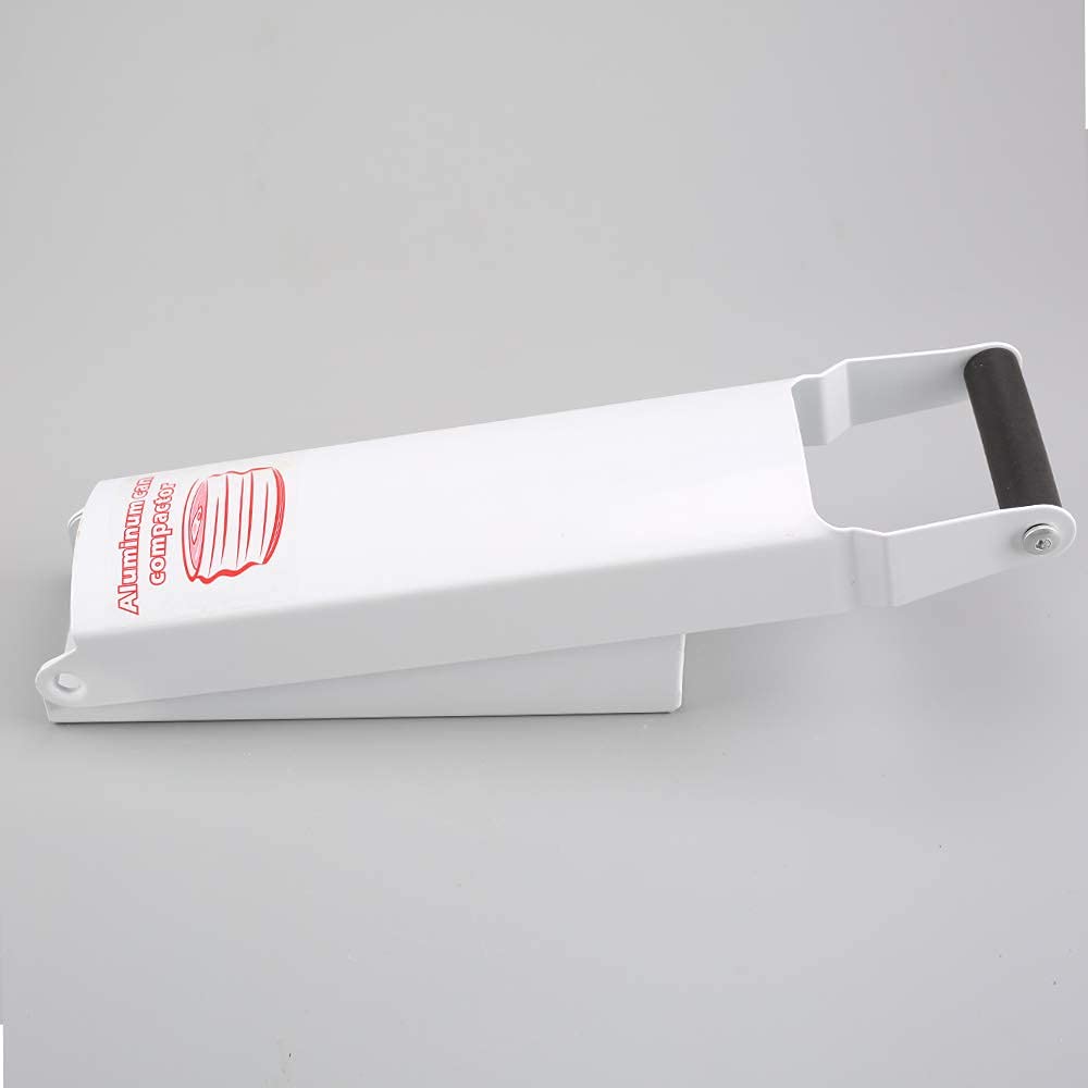 White Wall-Mounted Aluminum Can Crusher C959
