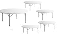 White 72 Inches Round Plastic Folding Table I419693