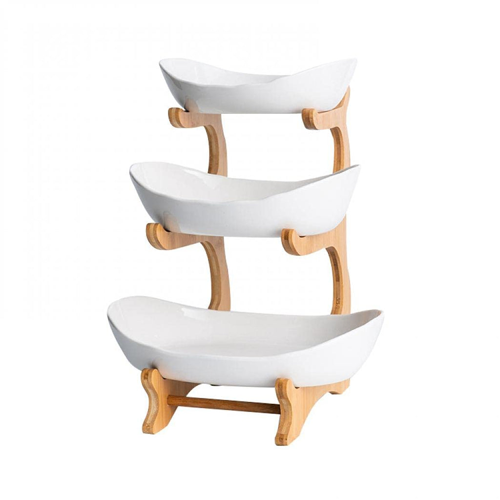 3 Tier Ceramic Fruit Basket Stand W48504