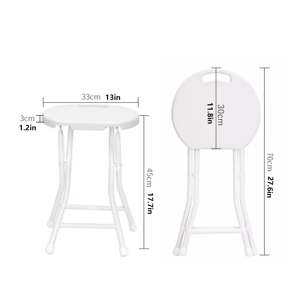 18 Inch Black Plastic Folding Stool with Handle A225