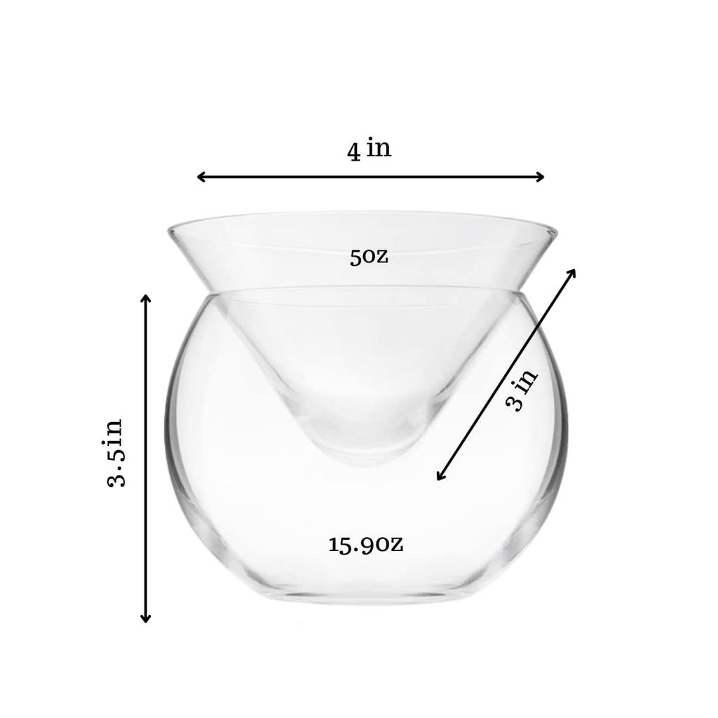 Stemless Martini Glasses with Chiller P796063