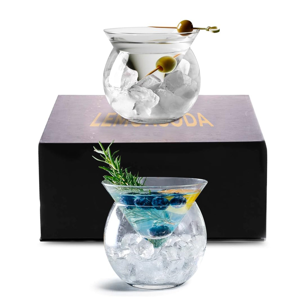 Stemless Martini Glasses with Chiller P796063