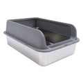 Stainless Steel Enclosed Litter Box with Lid Q761070