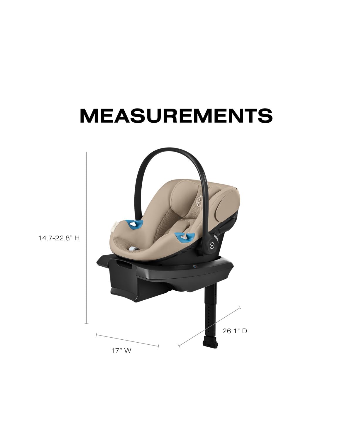 2-in-1 Baby Stroller + Car Seat Combo Almond Beige C1300
