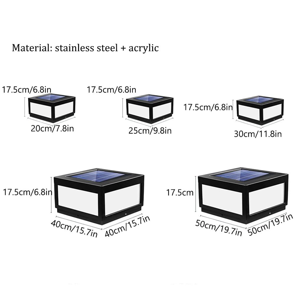 Solar Powered Waterproof Outdoor Post Lights for 4x4, 5x5 or 6x6 Posts M625