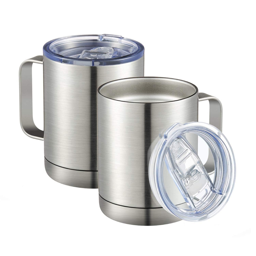 12 oz Stainless Steel Insulated Coffee Mug Set of 2 K8282