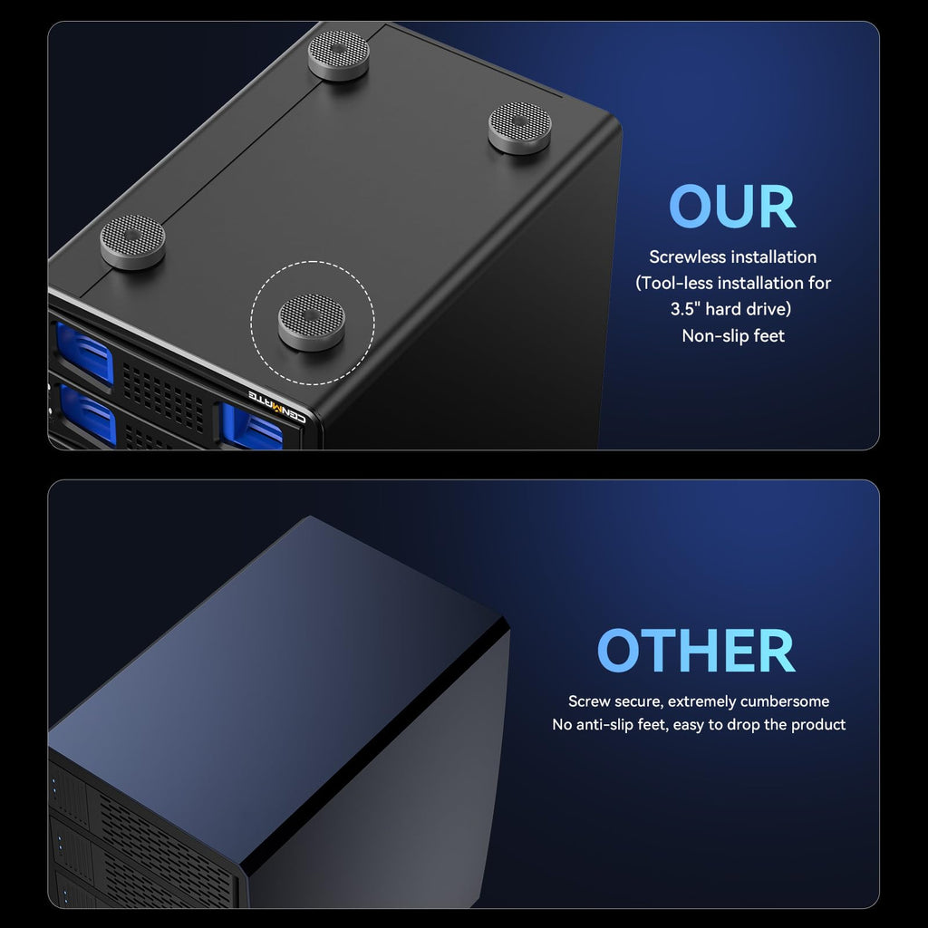 Aluminum 8 Bay Hard Drive RAID Enclosure with Cooling Fan U31864