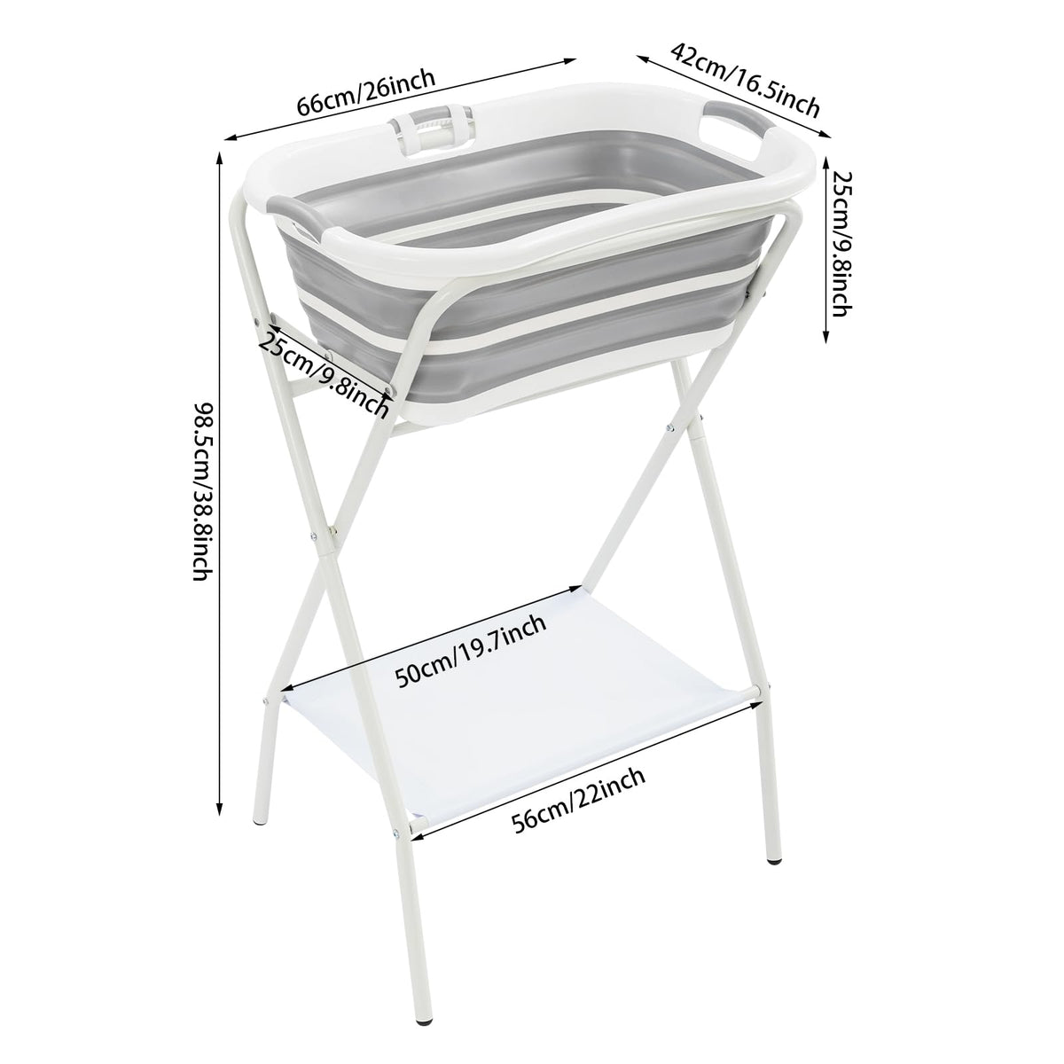 Foldable Pet Bath with Drainage Tube W740