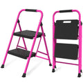 Pink Foldable 2 Step Ladder V684139