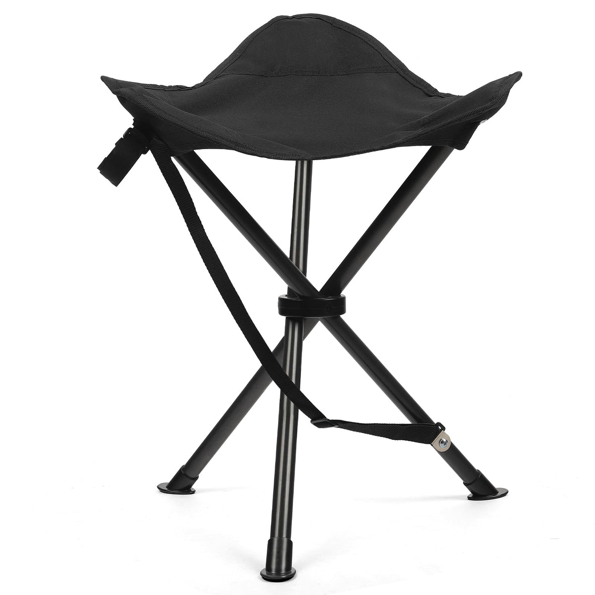 18" Black 3 Legs Folding Tripod Stool W312