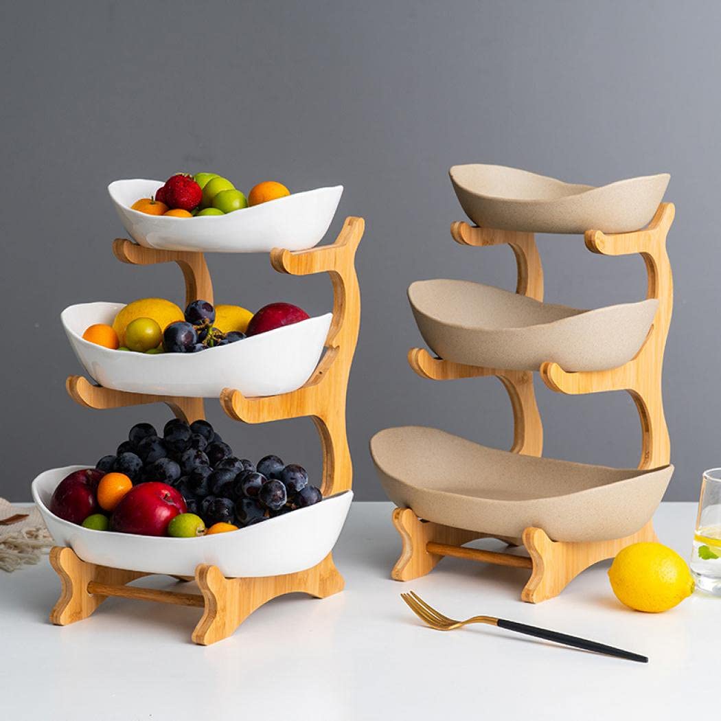 3 Tier Ceramic Fruit Basket Stand W48504