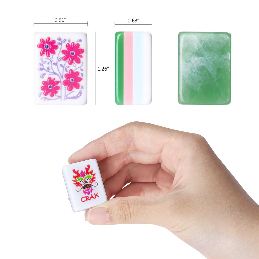 160 Acrylic Engraved Mahjong Tile Set L1013