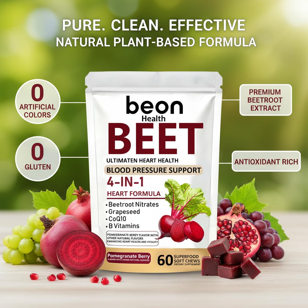 60 Count Beet Chews Supplement with 500mg T2668