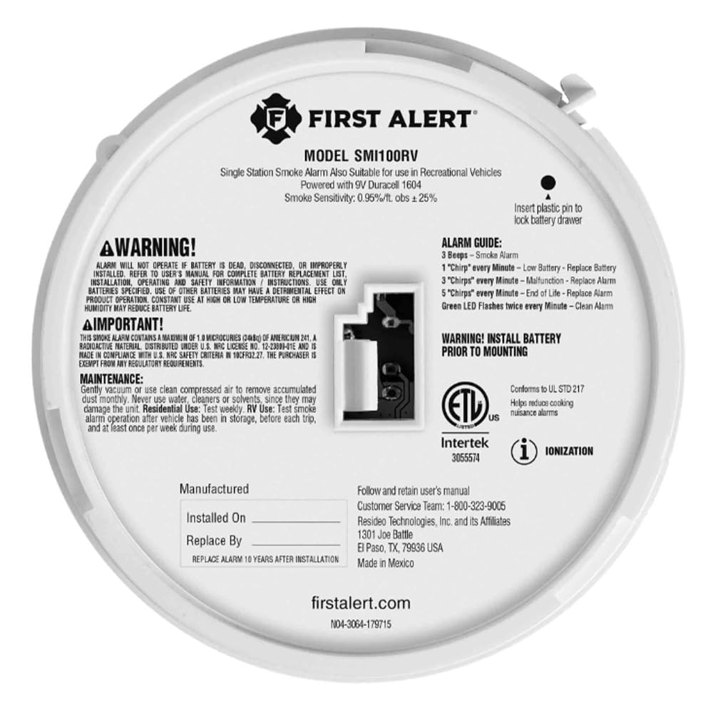 Battery-Operated Smoke Alarm R40888