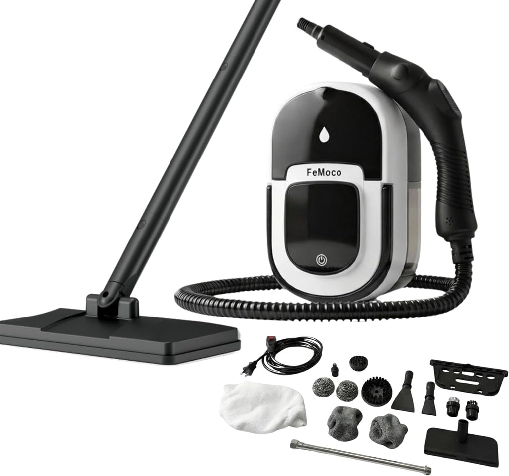 2-in-1 Steam Cleaner & Steam Mop with 1.6L Tank, 15s Heat Up, 16-Piece Kit D3152