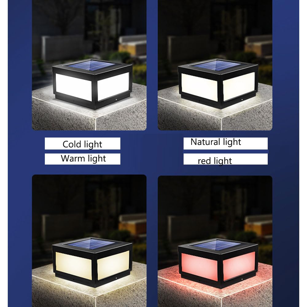 Solar Powered Waterproof Outdoor Post Lights for 4x4, 5x5 or 6x6 Posts M625