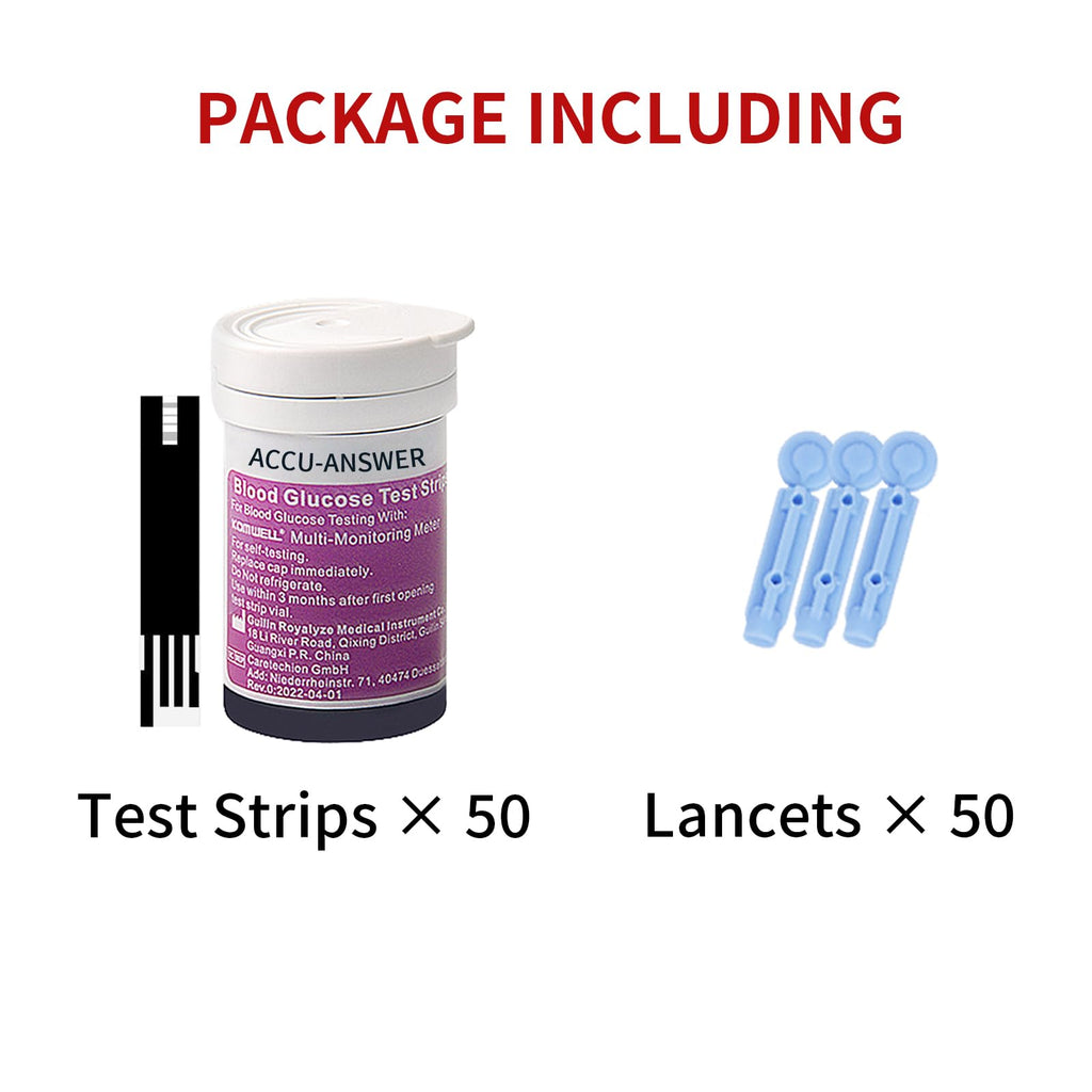 50 Test Sugar Test Strips with 50 Lancets F508