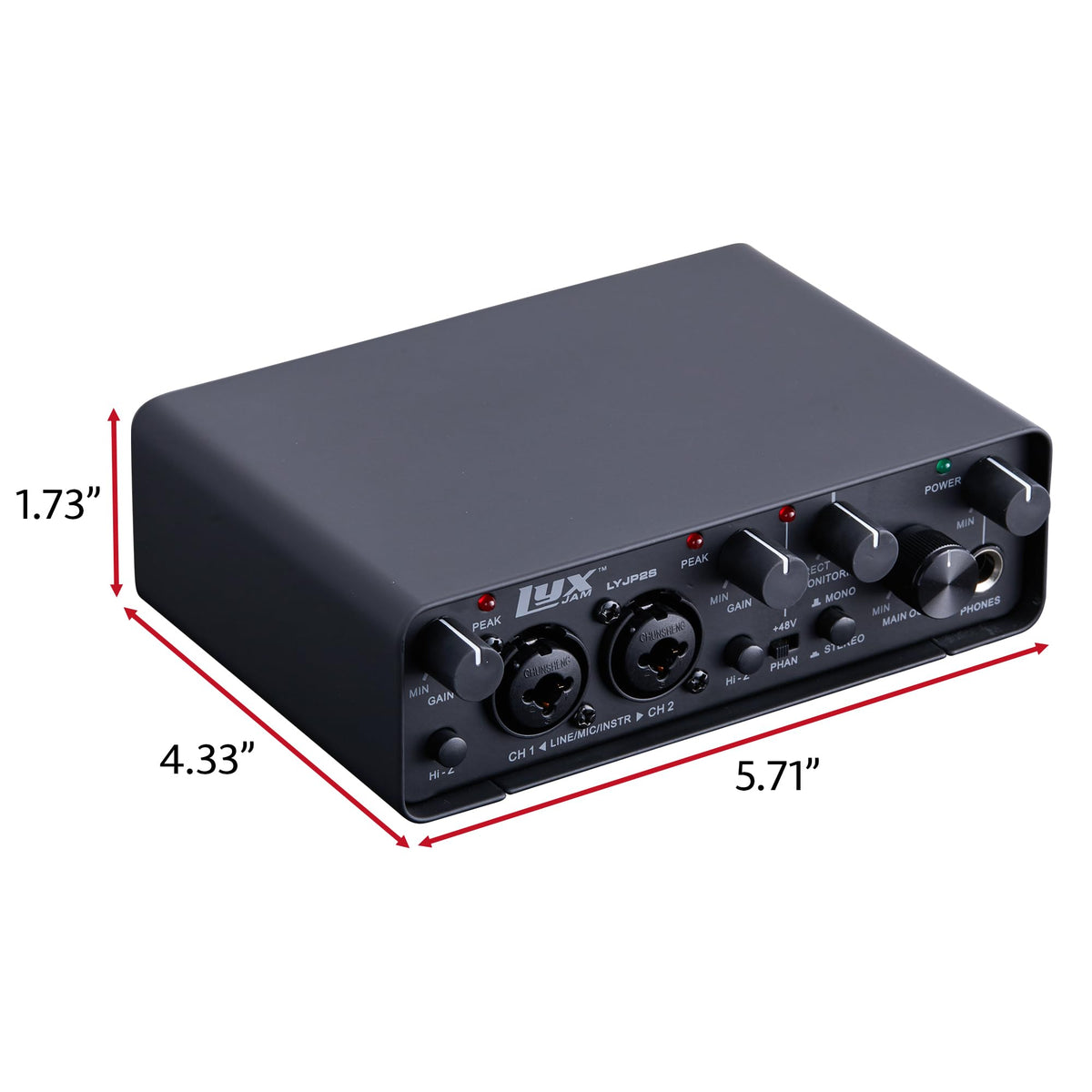 2x2 USB Audio Interface Recording Bundle with Condenser Mic, Headphones, Shockmount, XLR Cable M510