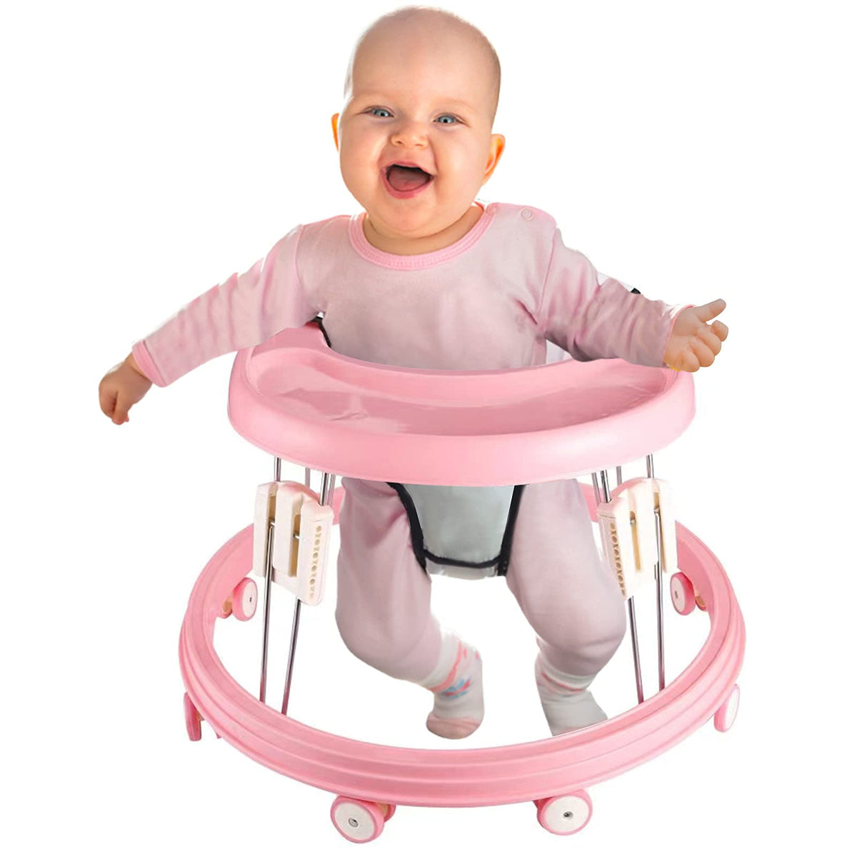 Adjustable Folding Baby Walker with Easy Clean Tray W8042