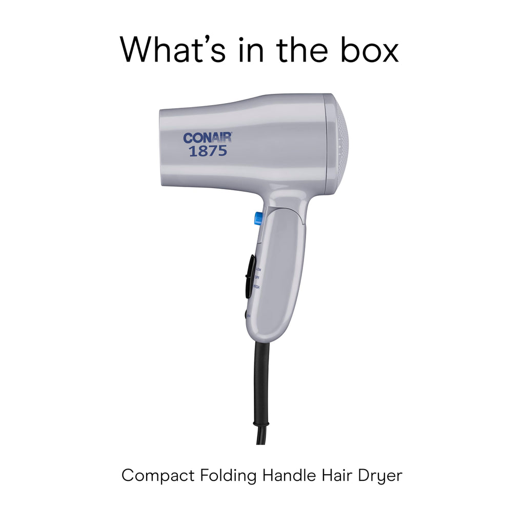 Compact Folding Dual Voltage 1875W Hair Dryer A936
