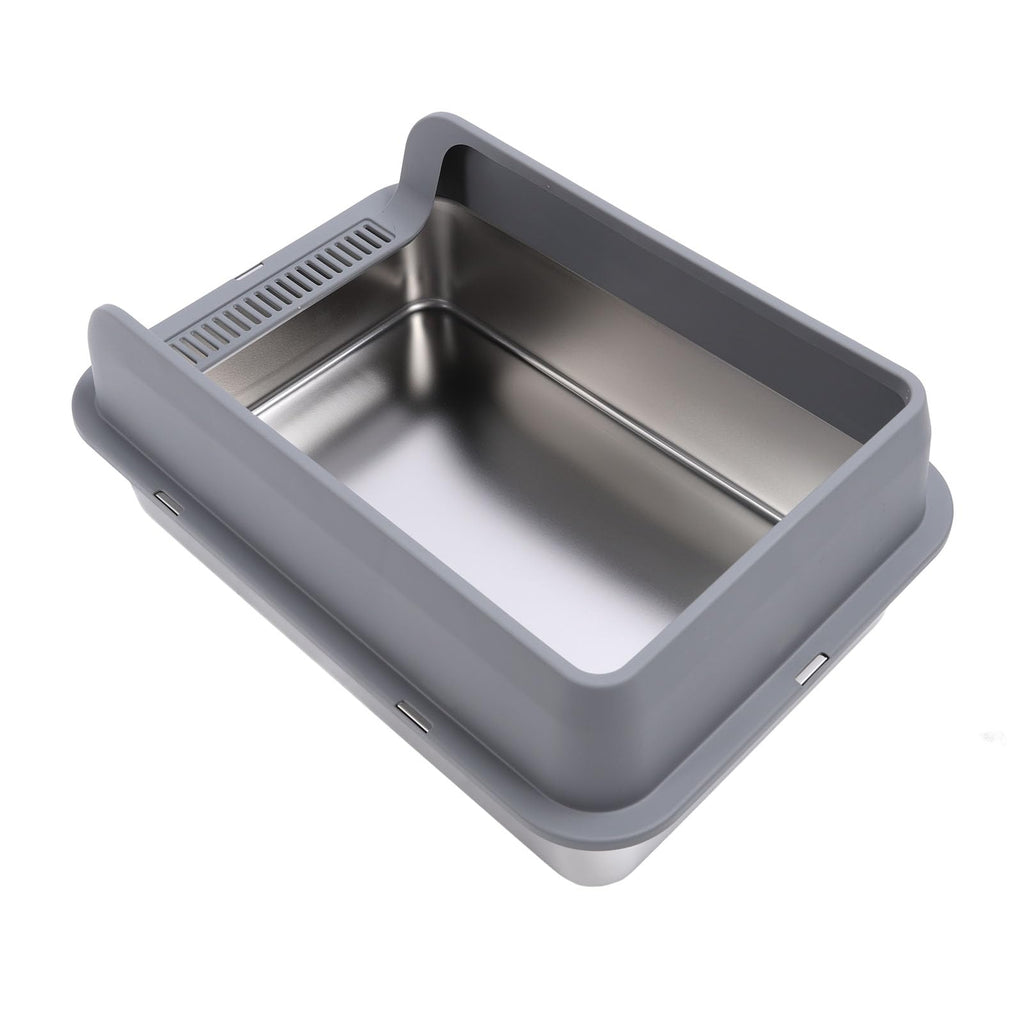 Stainless Steel Enclosed Litter Box with Lid Q761070