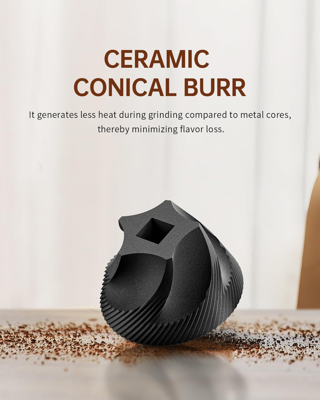 Manual Coffee Grinder with Ceramic Conical Burr H774727
