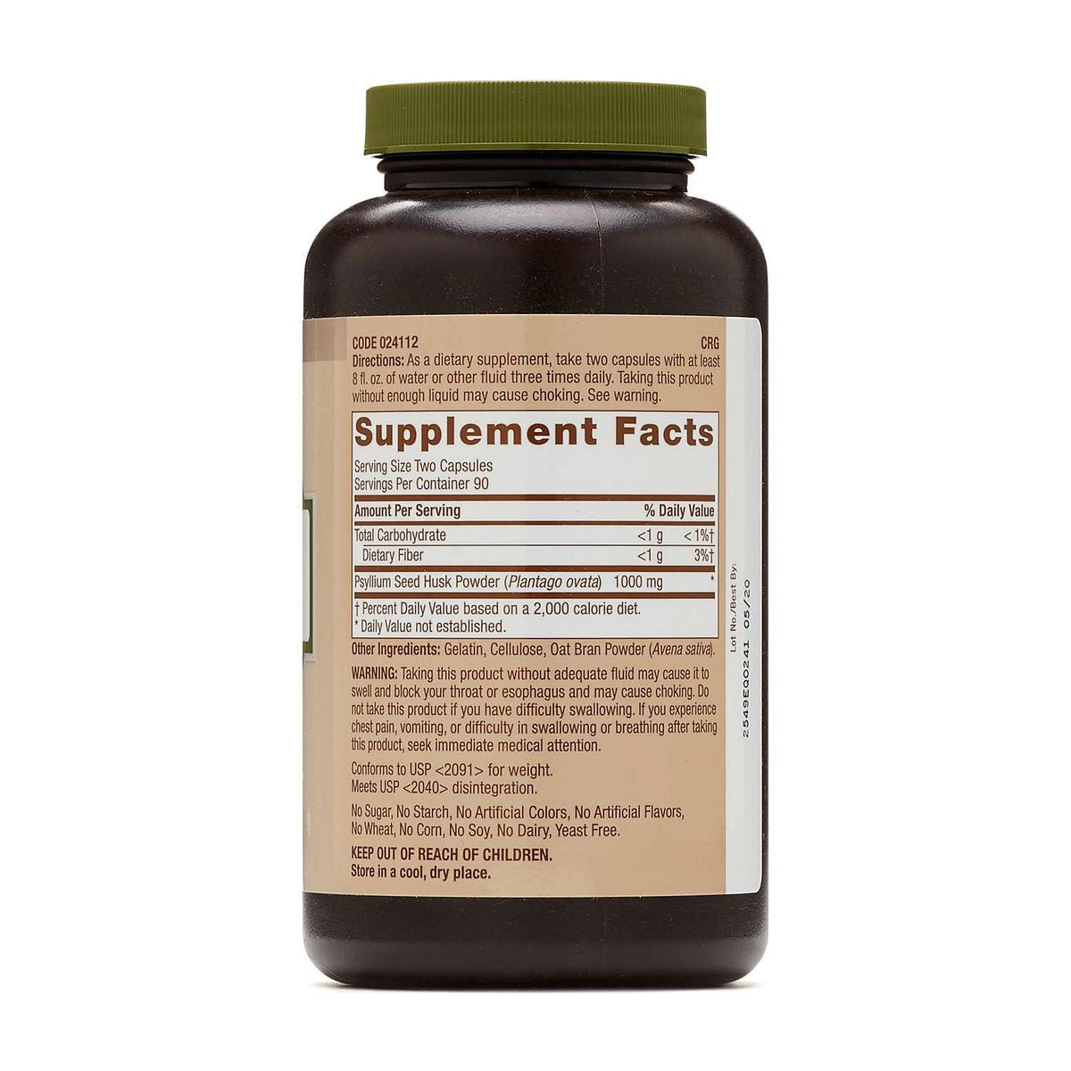 Psyllium Seed Husk 500mg 180 Capsules I37365