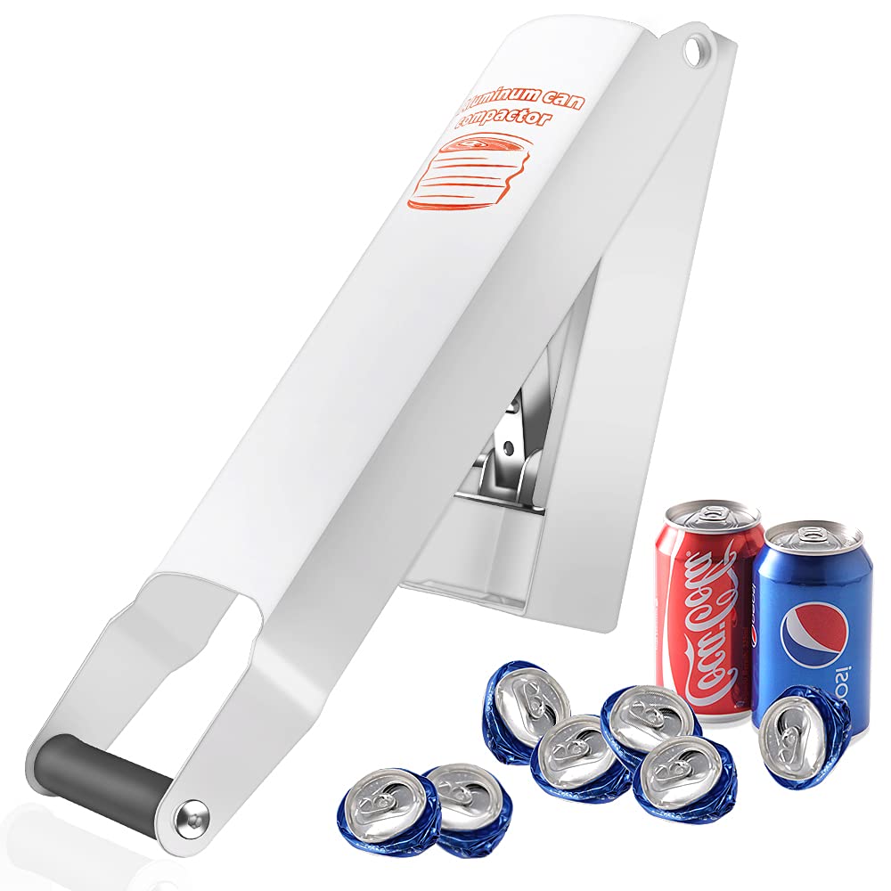 White Wall-Mounted Aluminum Can Crusher C959