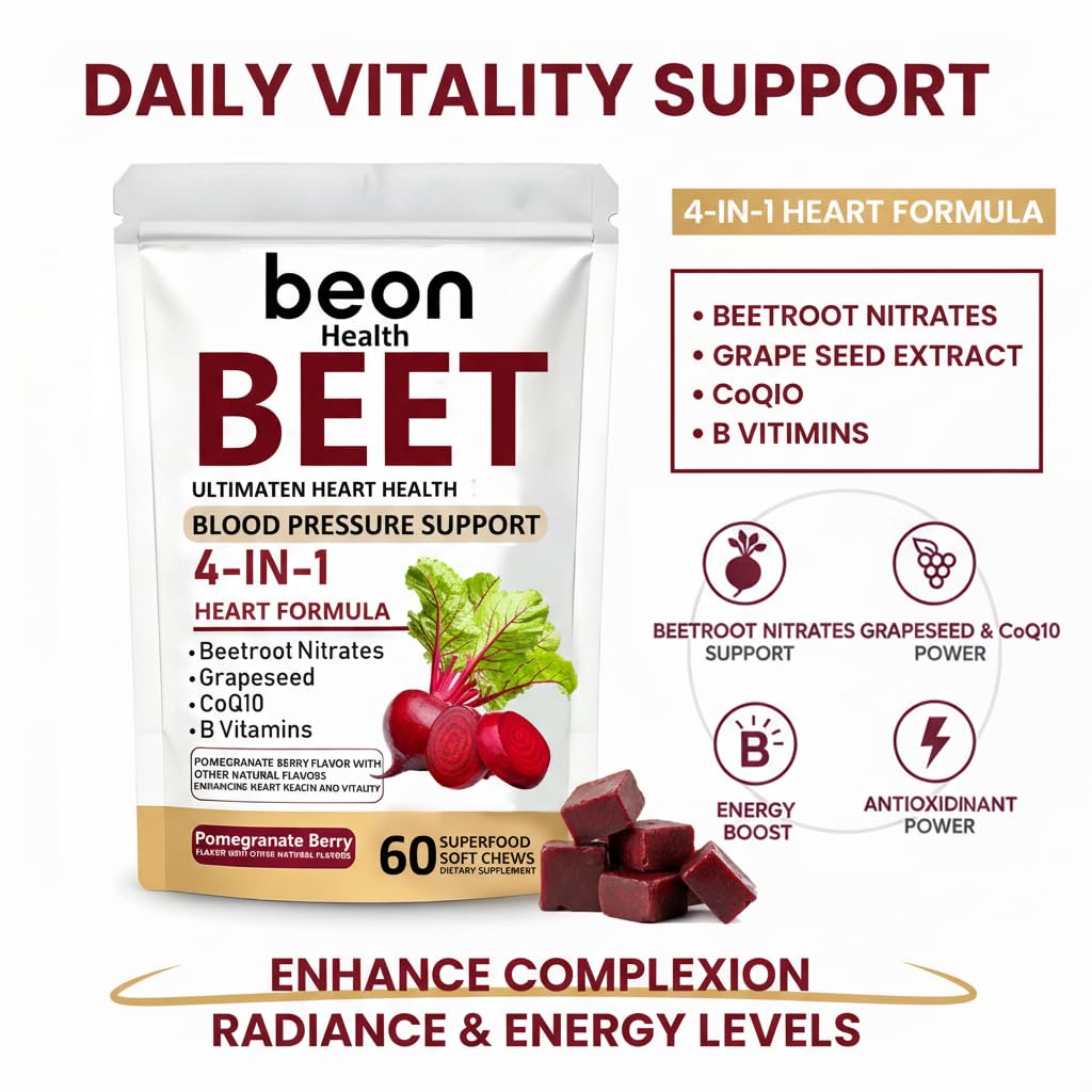 60 Count Beet Chews Supplement with 500mg T2668