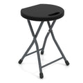 Black Folding Stool with Carry Handle 330lbs Capacity U94970