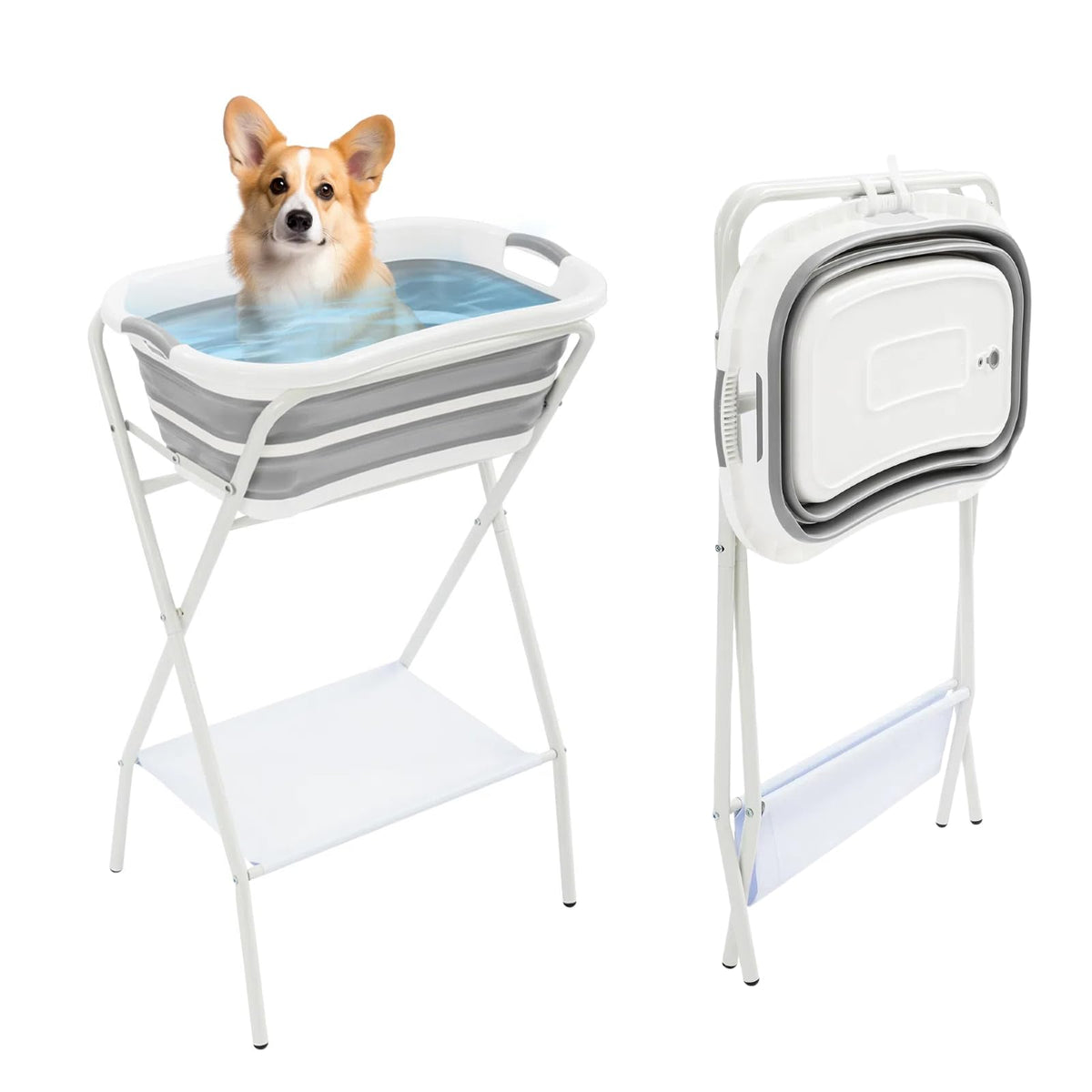 Foldable Pet Bath with Drainage Tube W740