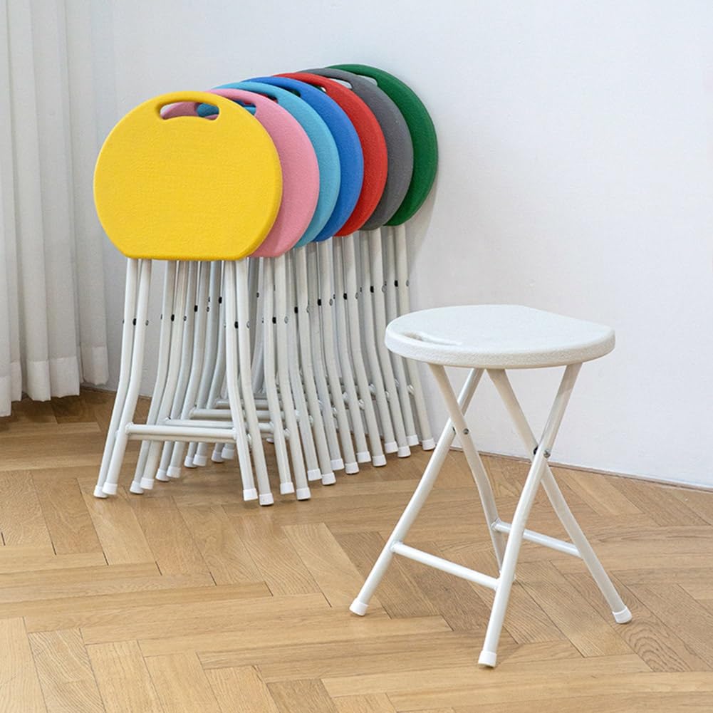 18 Inch Black Plastic Folding Stool with Handle A225