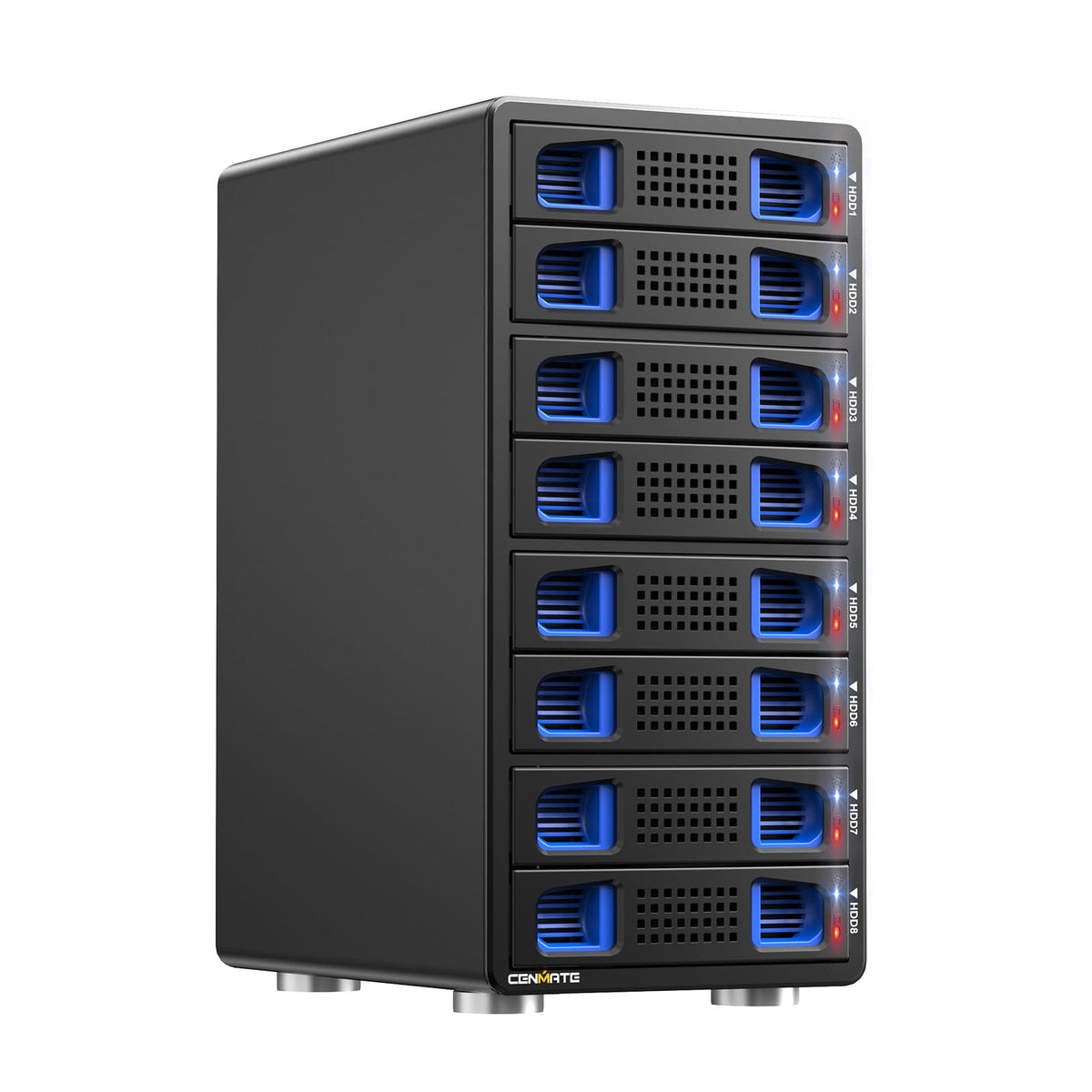 Aluminum 8 Bay Hard Drive RAID Enclosure with Cooling Fan U31864
