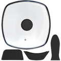 10.5 Inch Vented Square Glass Lid with Silicone Knob R491