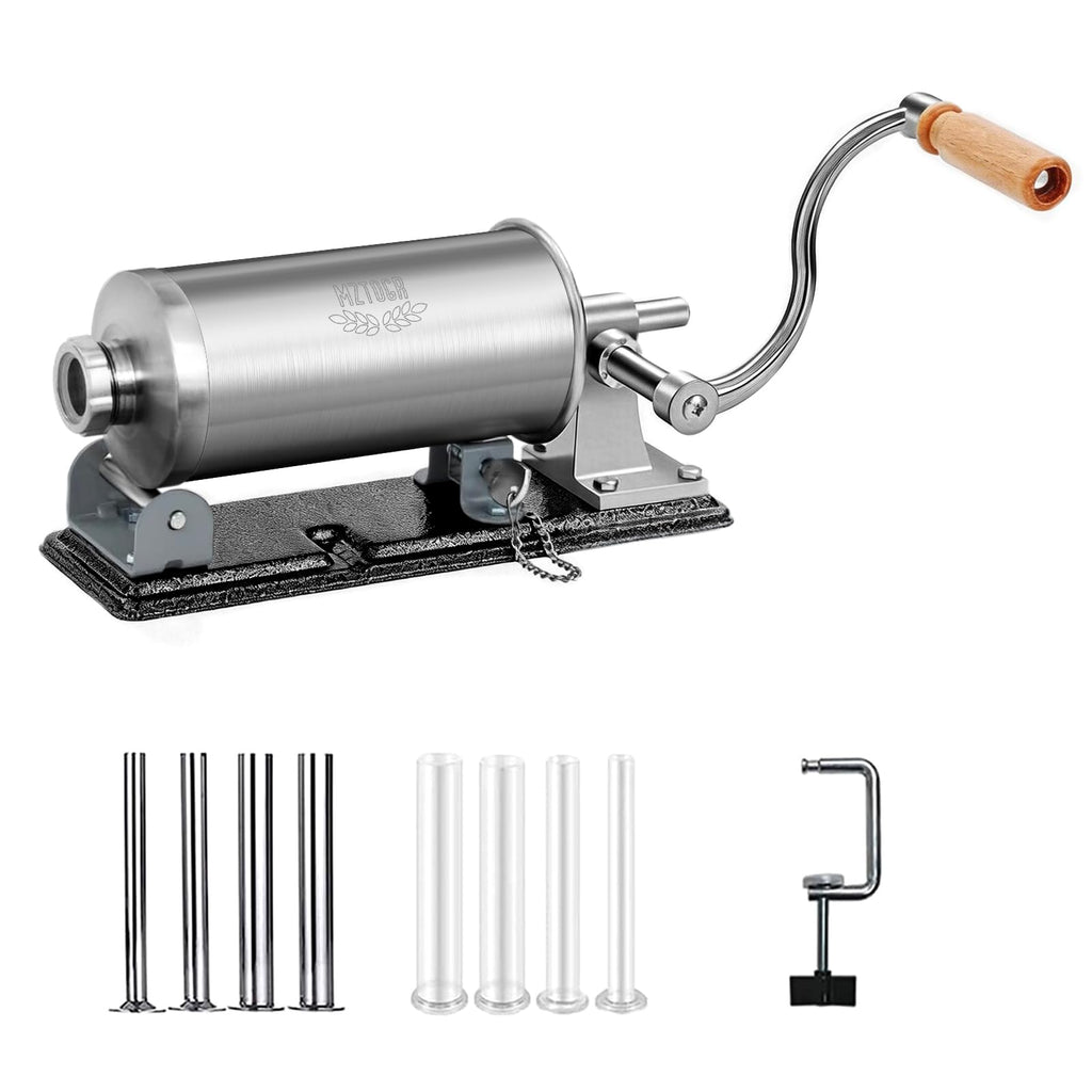 2.5LB Steel Sausage Stuffer with 8 Stuffing Tubes I410712