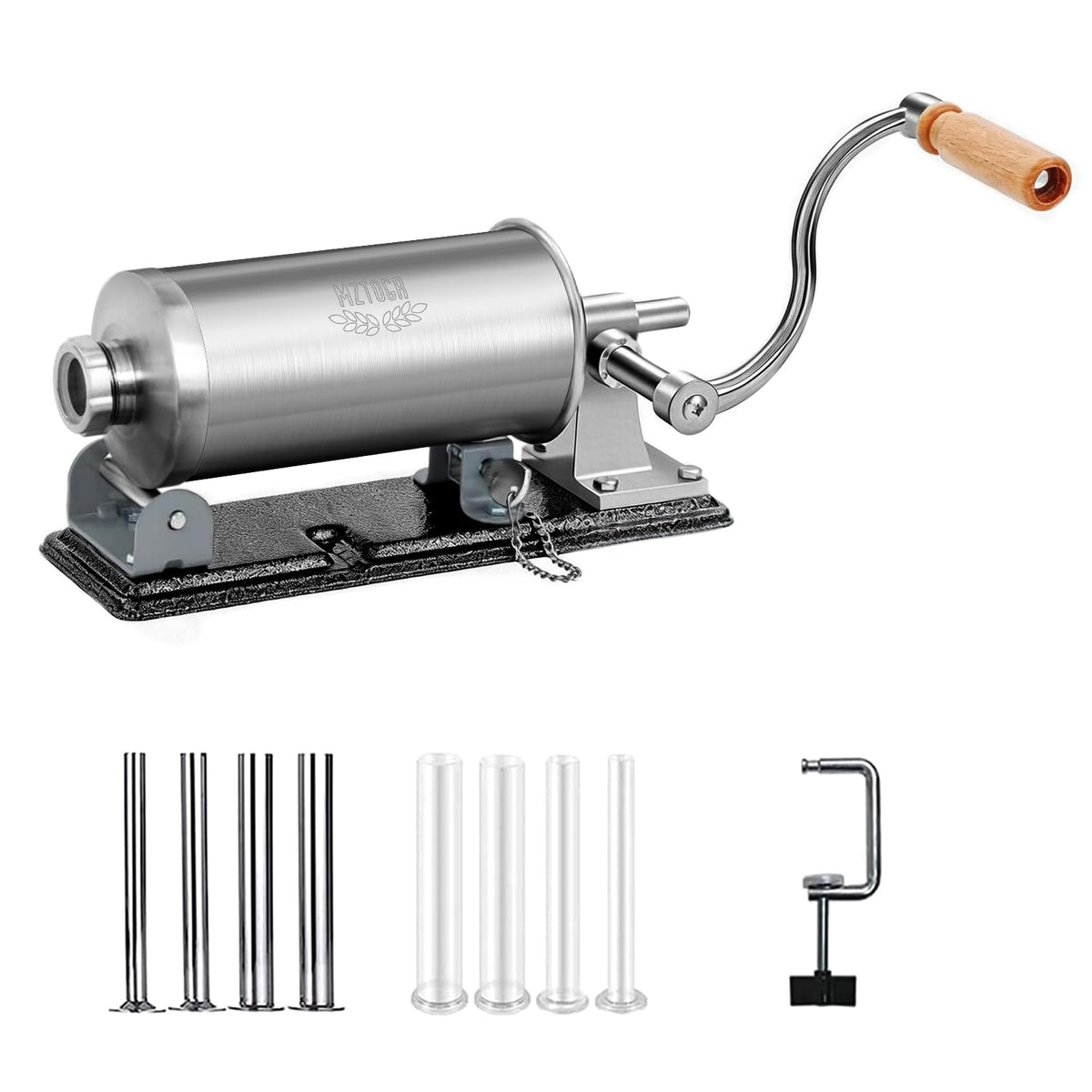 2.5LB Steel Sausage Stuffer with 8 Stuffing Tubes I410712