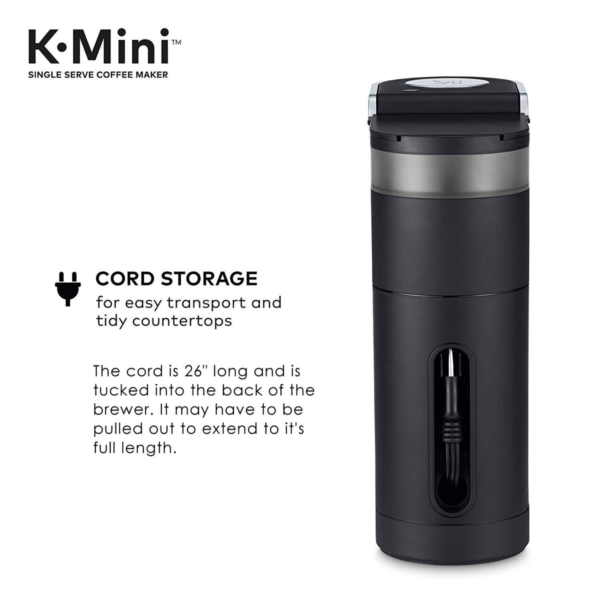 Single Serve K-Cup Pod Coffee Maker, Black, 40 Count M87631