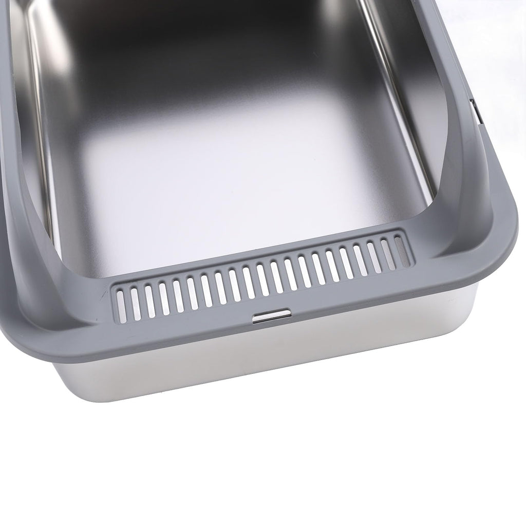 Stainless Steel Enclosed Litter Box with Lid Q761070