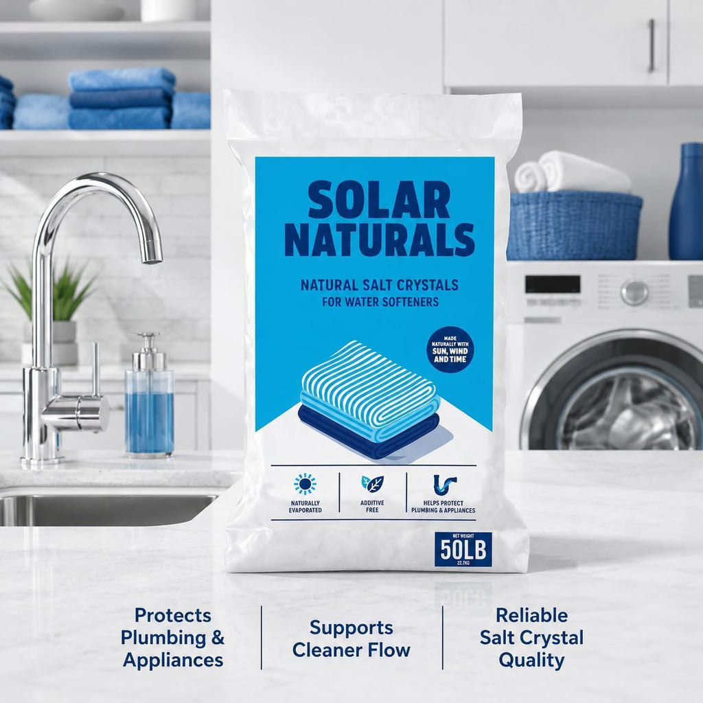 Natural Salt Crystals for Water Softeners, 50lb K72609