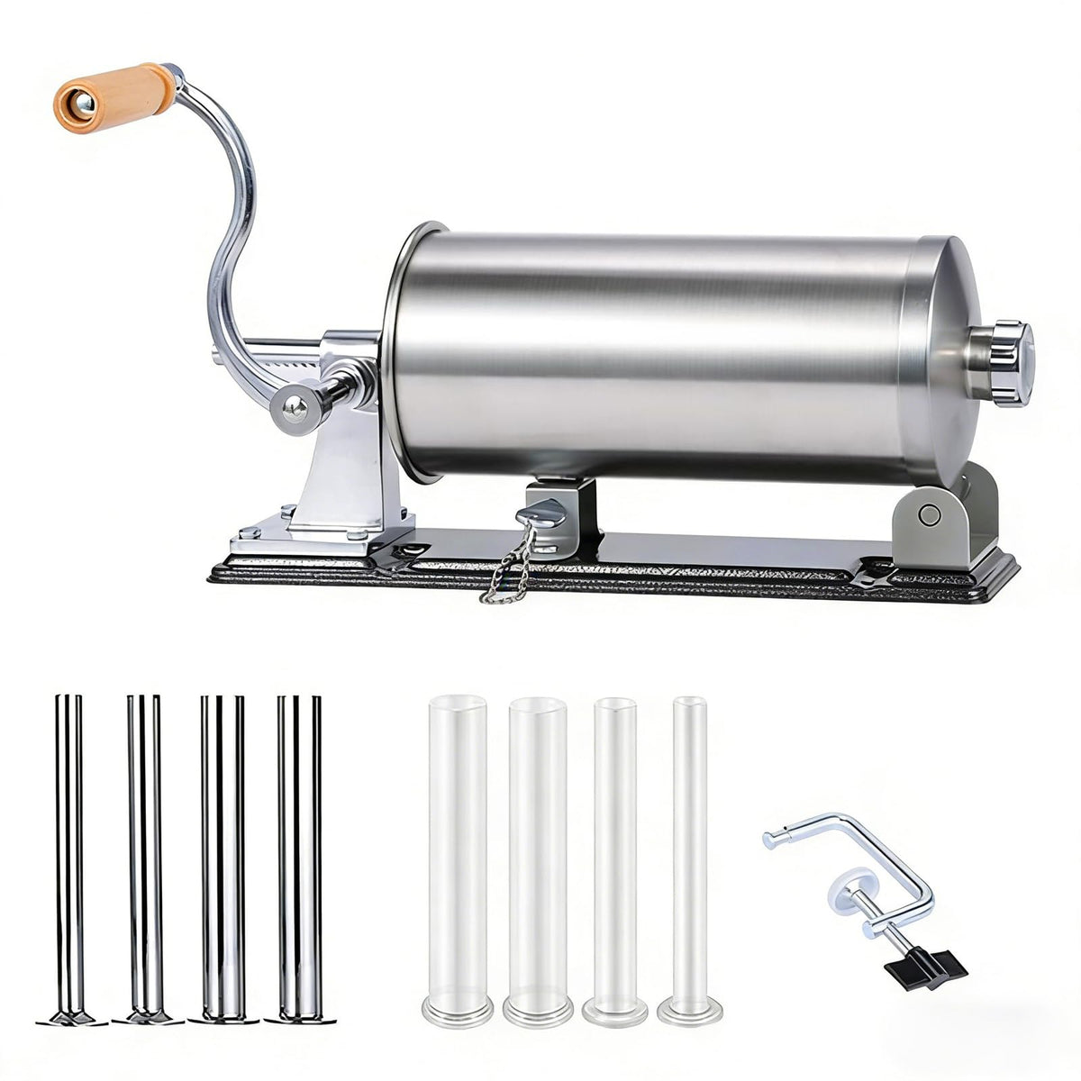 2.5LB Steel Sausage Stuffer with 8 Stuffing Tubes I410712