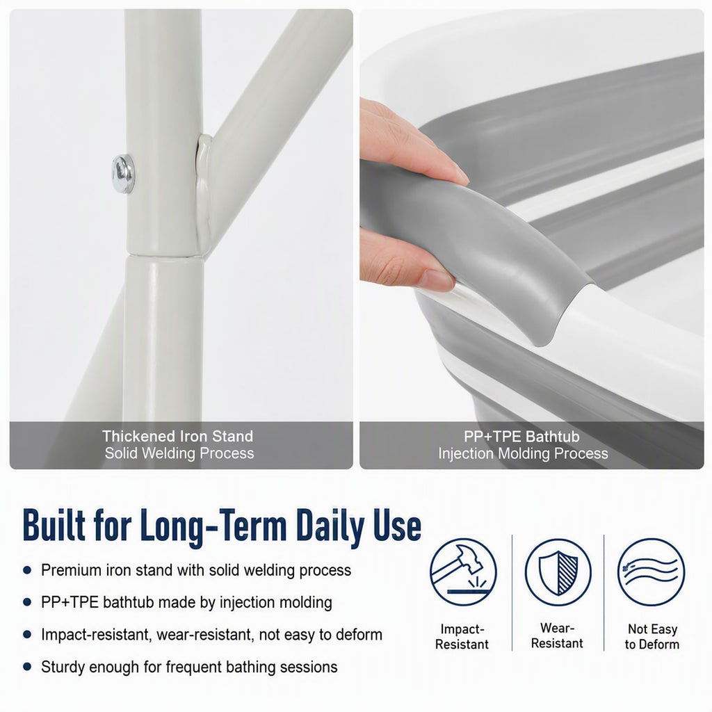 Foldable Pet Bath with Drainage Tube W740