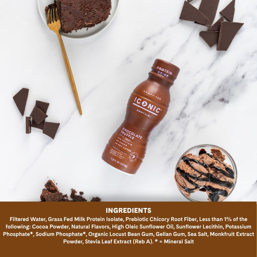 Chocolate Truffle Sugar Free Low Carb Protein Drinks 12 Pack T954066