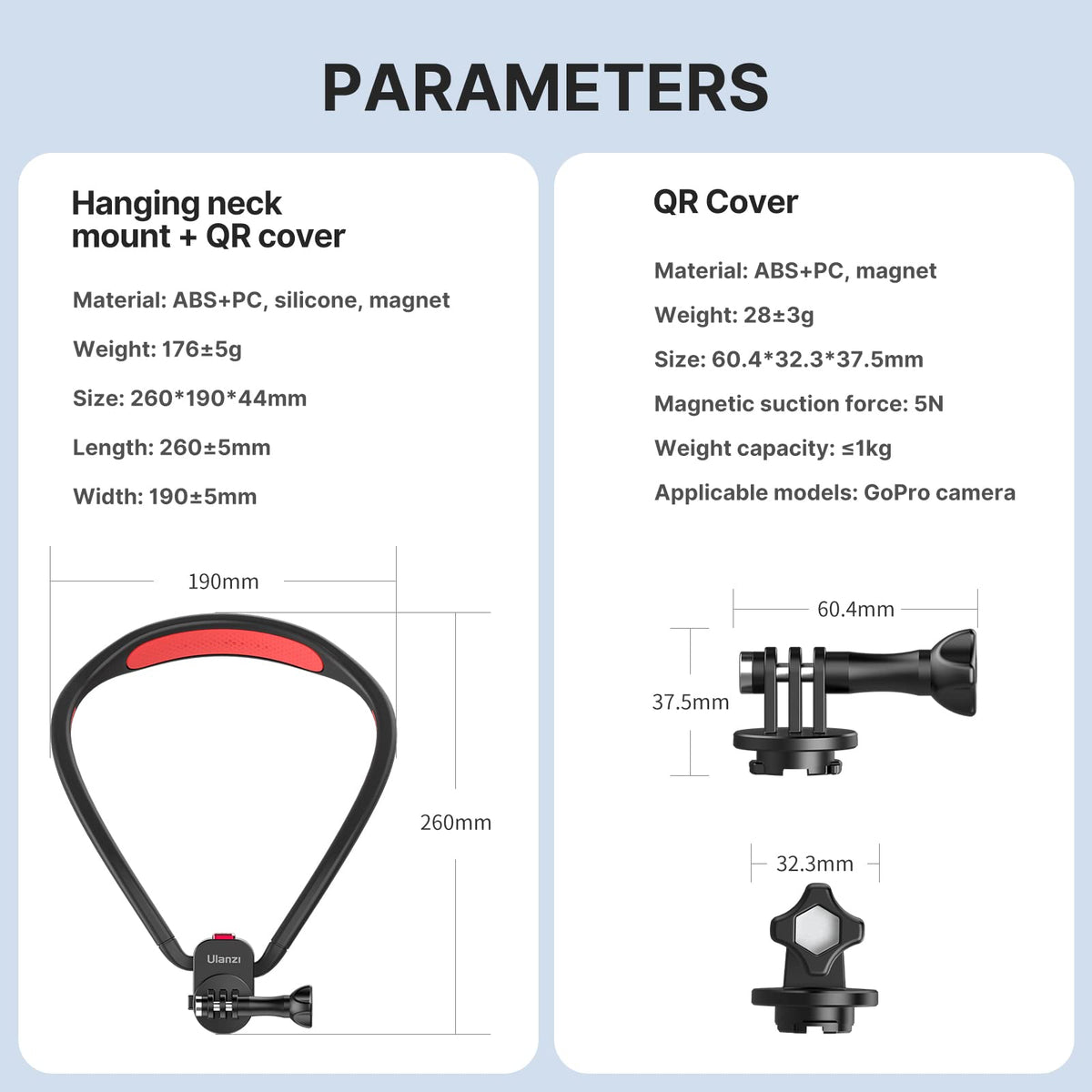 Magnetic Neck Mount for Action Cameras M151