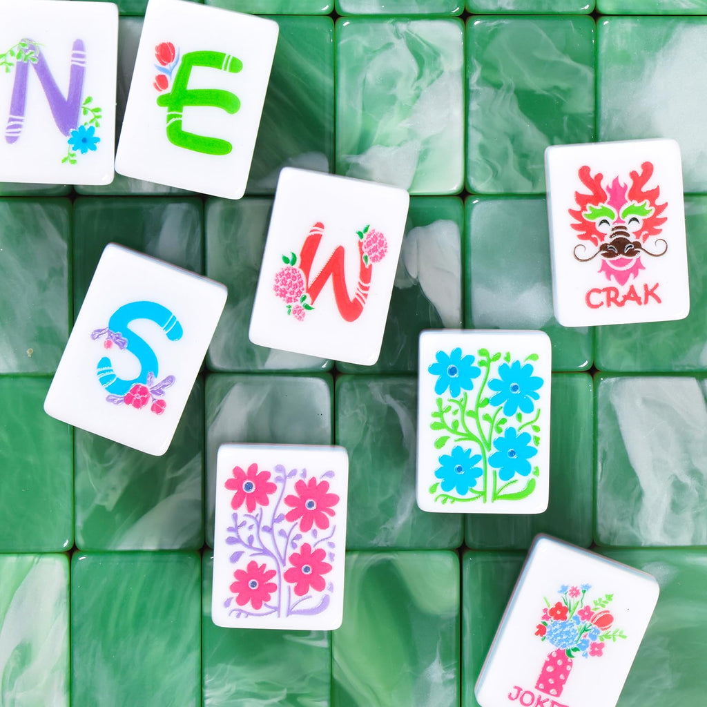 160 Acrylic Engraved Mahjong Tile Set L1013