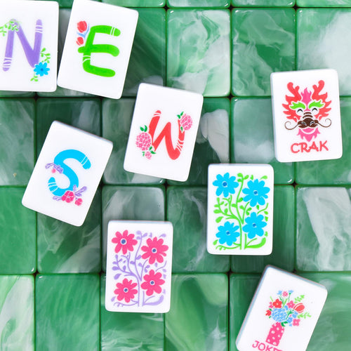 160 Acrylic Engraved Mahjong Tile Set L1013