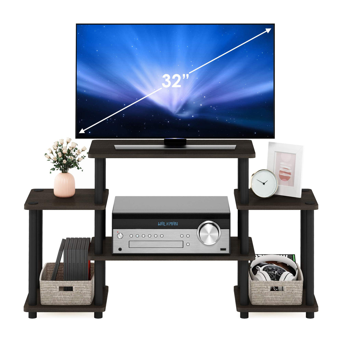 Dark Brown/Black Entertainment TV Stands F902