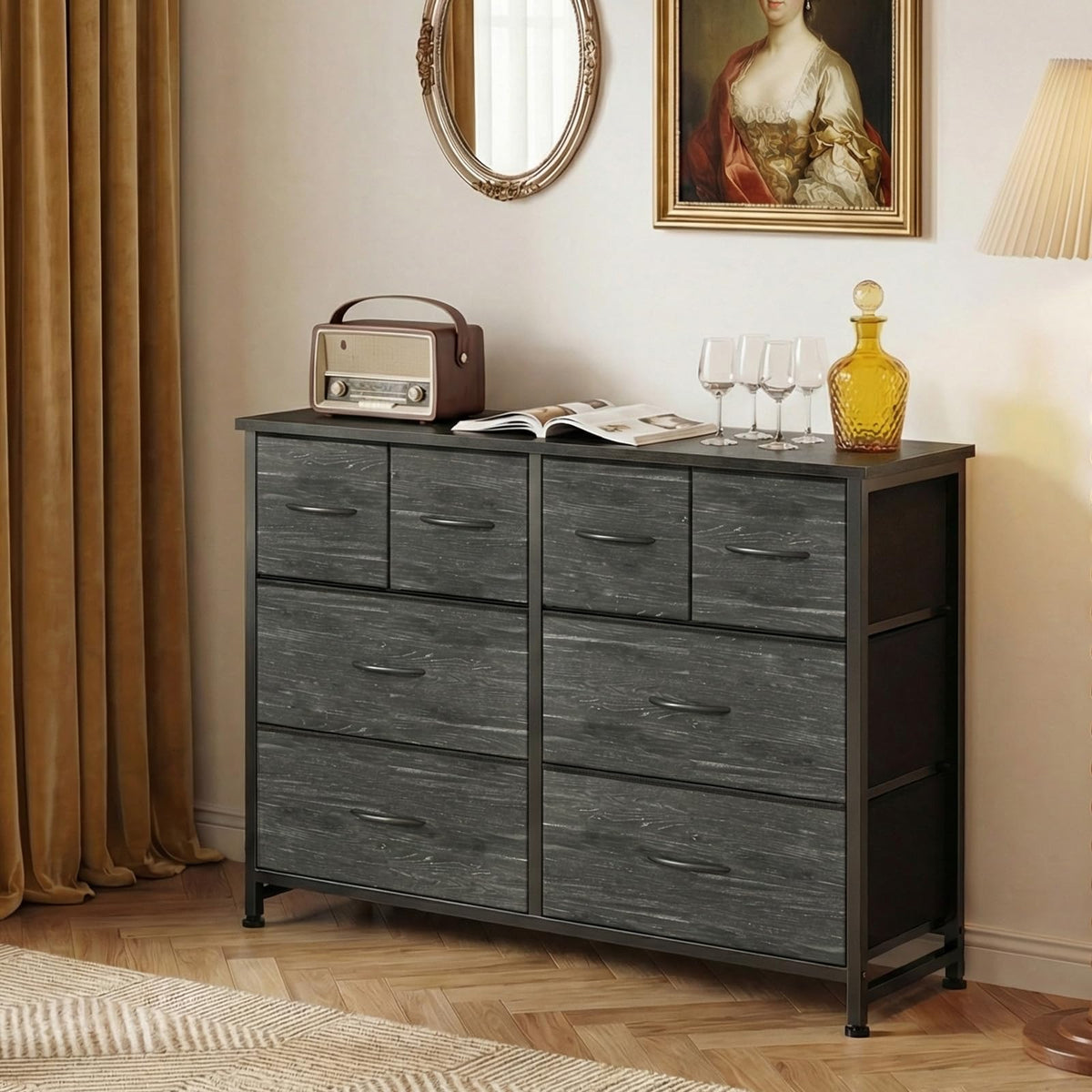8 Fabric Drawer Dresser B90894