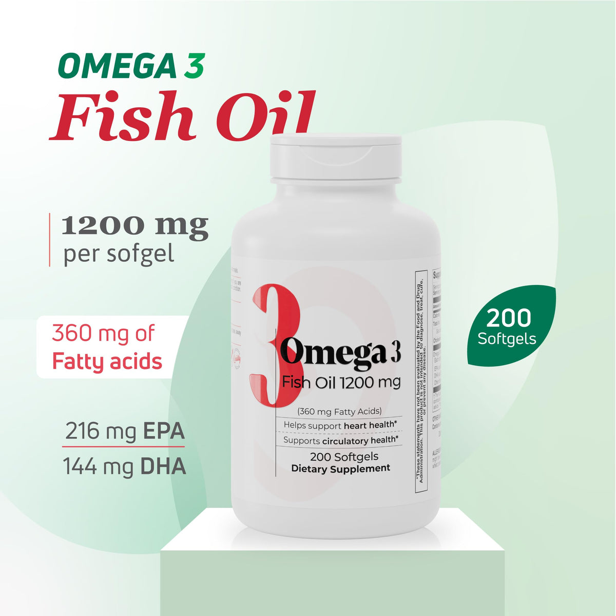 Fish Oil 1200 mg 200 Count M519677