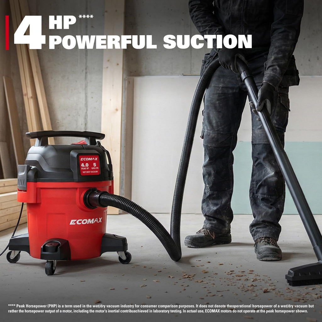 Ultra Quiet Wet and Dry 5 Gallon 4 HP Shop Vacuum L365156